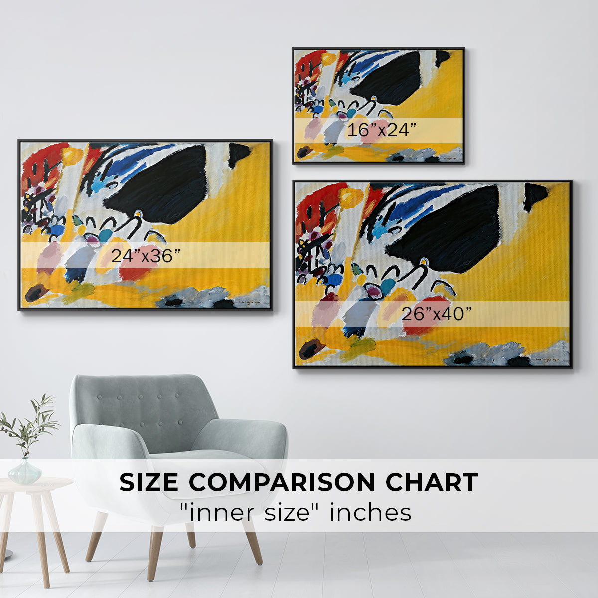 Impression III (Concert), 1911 - Floater Framed Canvas Print
