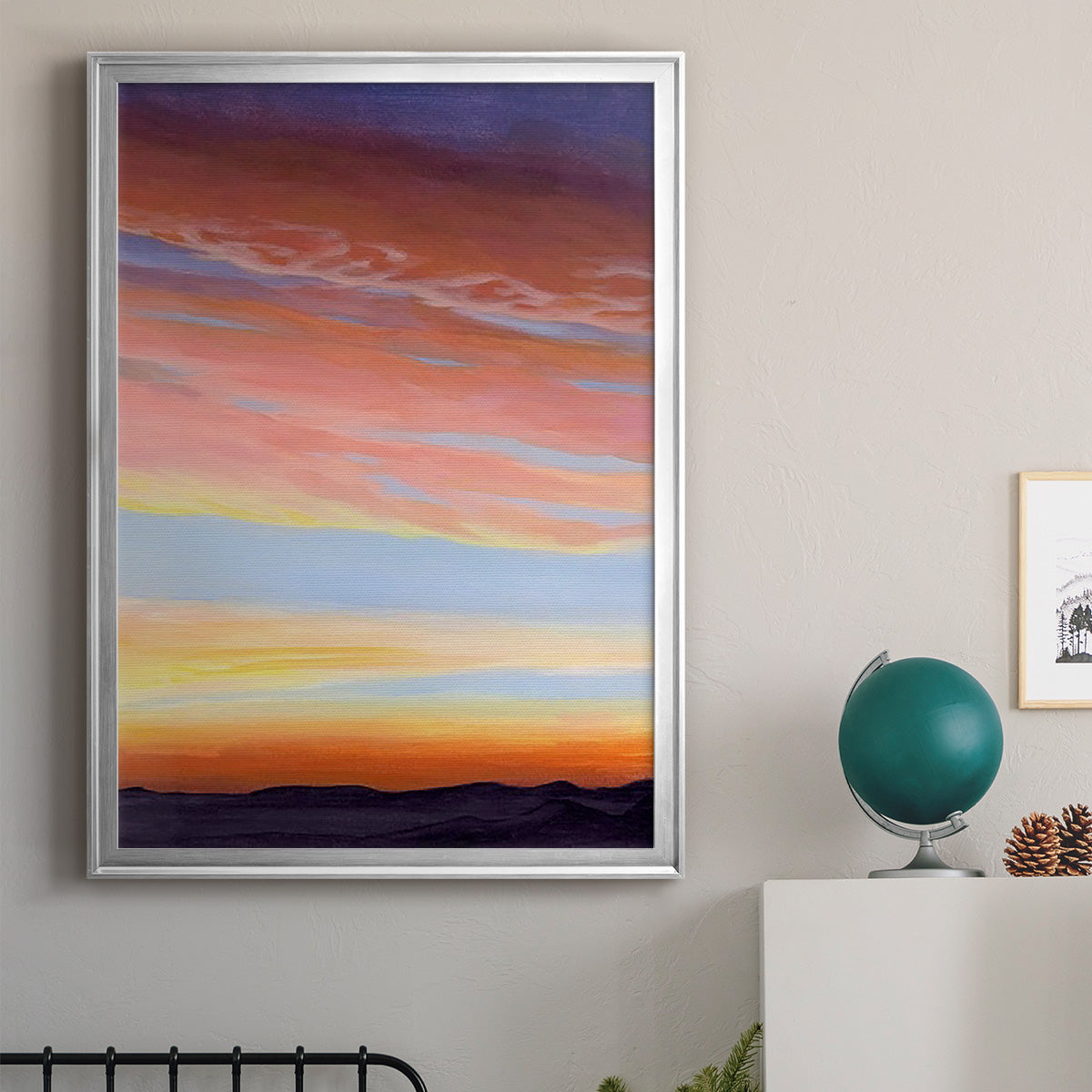 Ignited Dusk II - Modern Framed Canvas Print