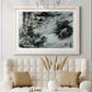 Black & White Chinois I - Barnwood Framed Art Print