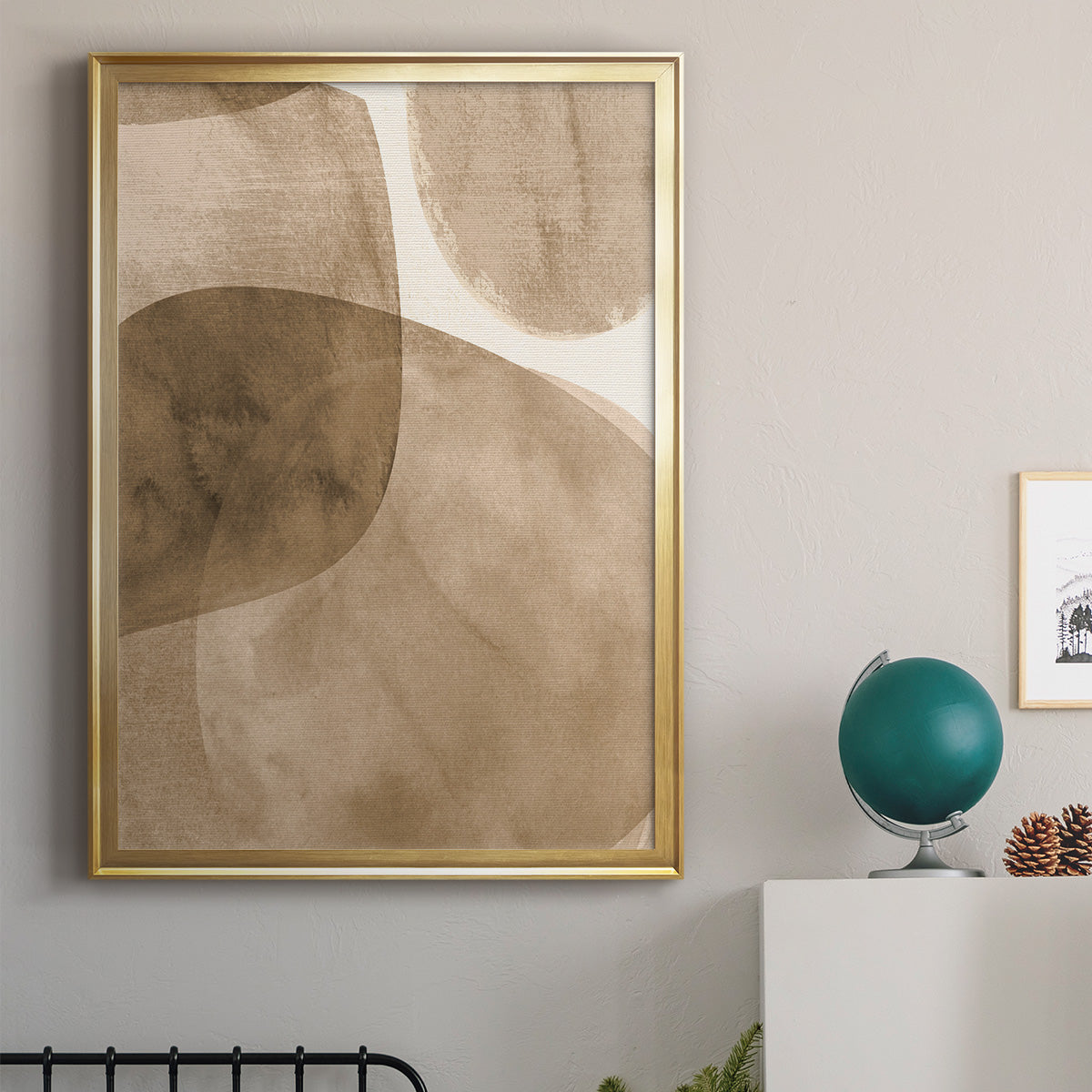Neutral Object II - Modern Framed Canvas Print