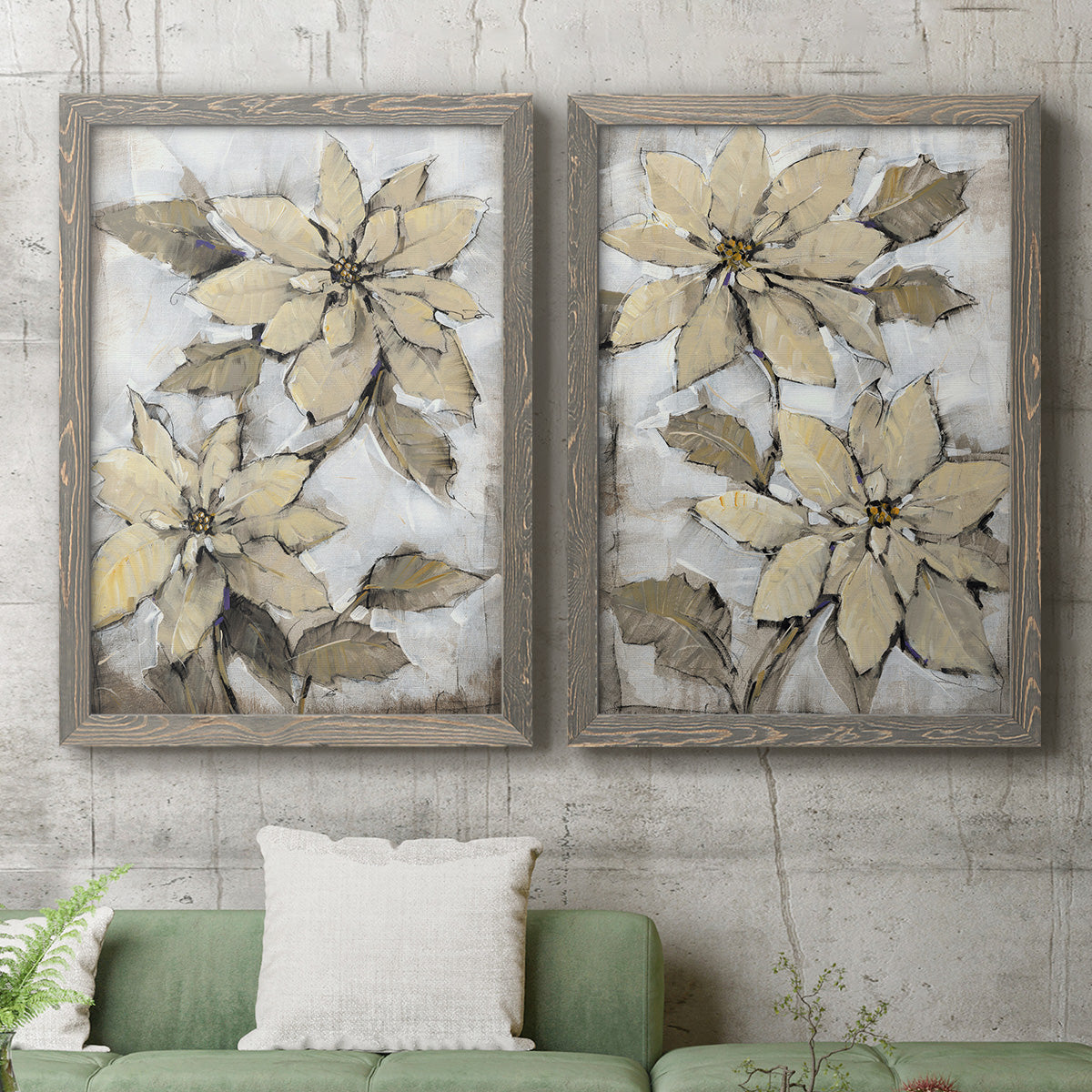 Poinsettia Study I - Premium Framed Canvas - Ready to Hang