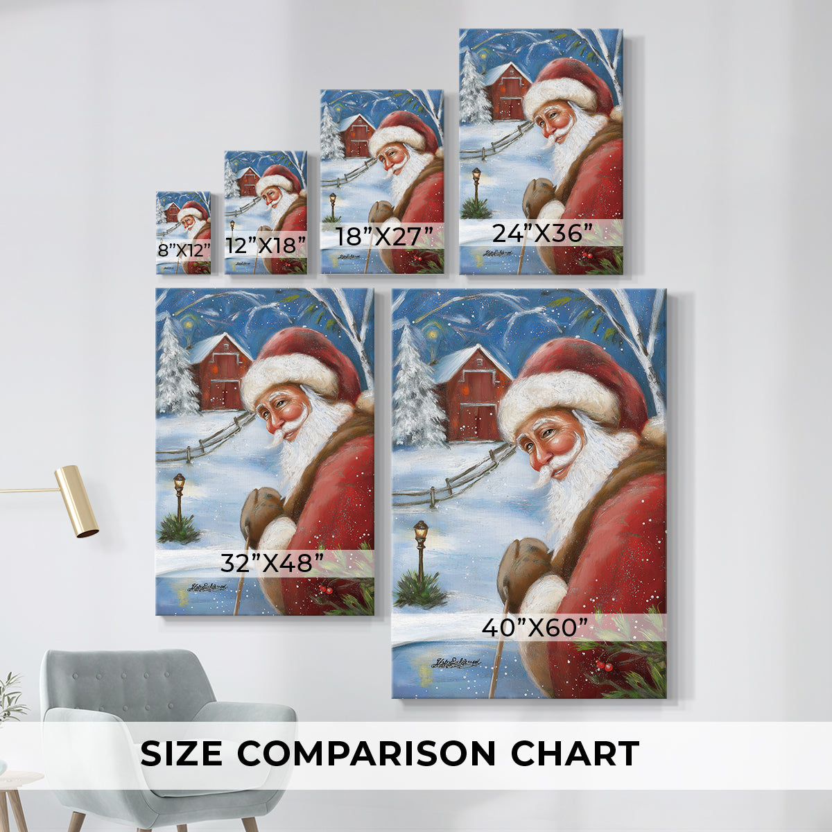 Pale Winter Fir Serenade - Canvas Art Print