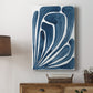 Blue Stylized Leaf II Premium Gallery Wrapped Canvas - Ready to Hang