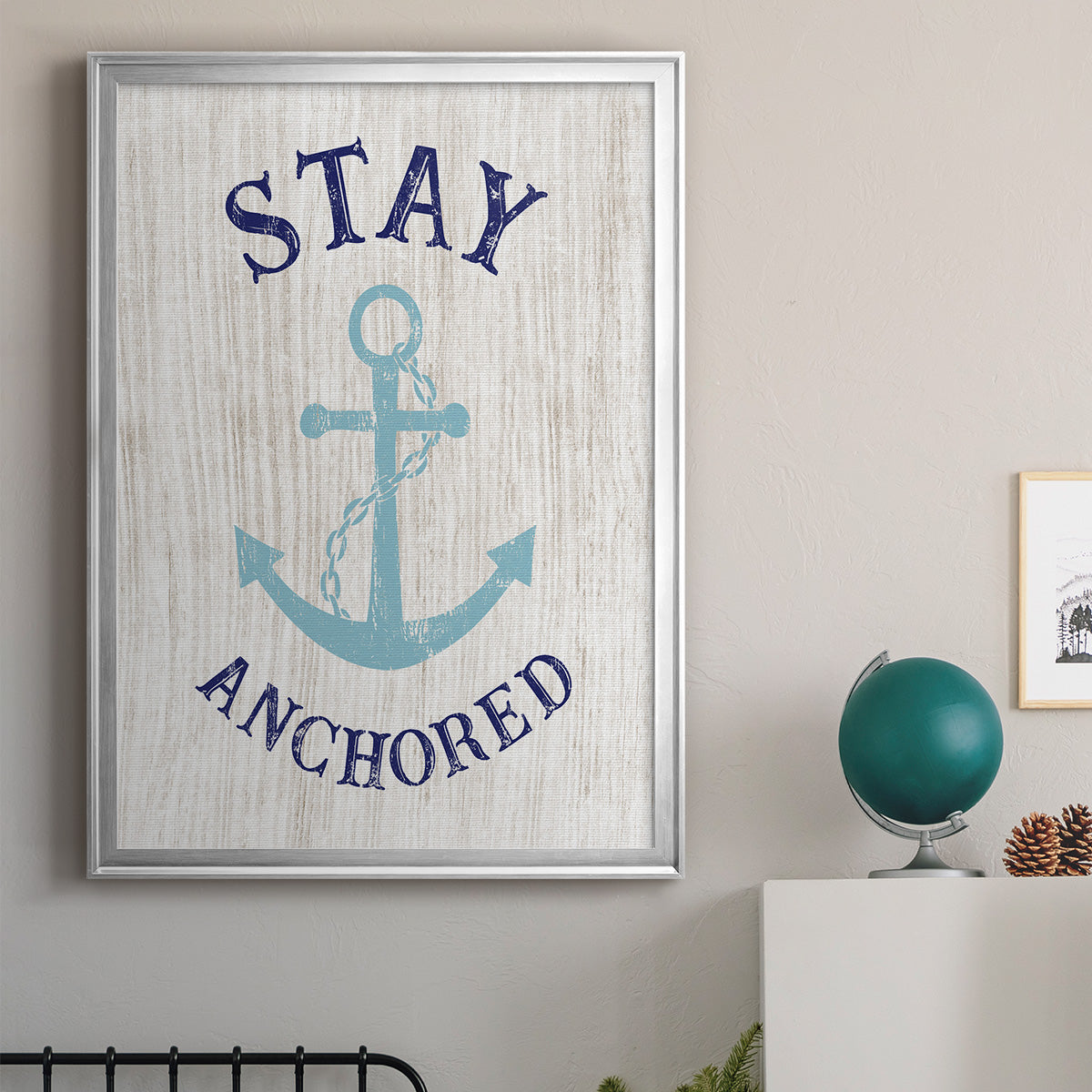 Stay Anchored - Modern Framed Canvas Print