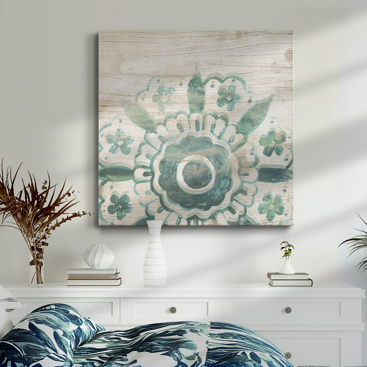 Serene Cerulean VI-Premium Gallery Wrapped Canvas - Ready to Hang