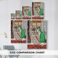 Size comparison chart for canvas art prints, showing multiple size options.