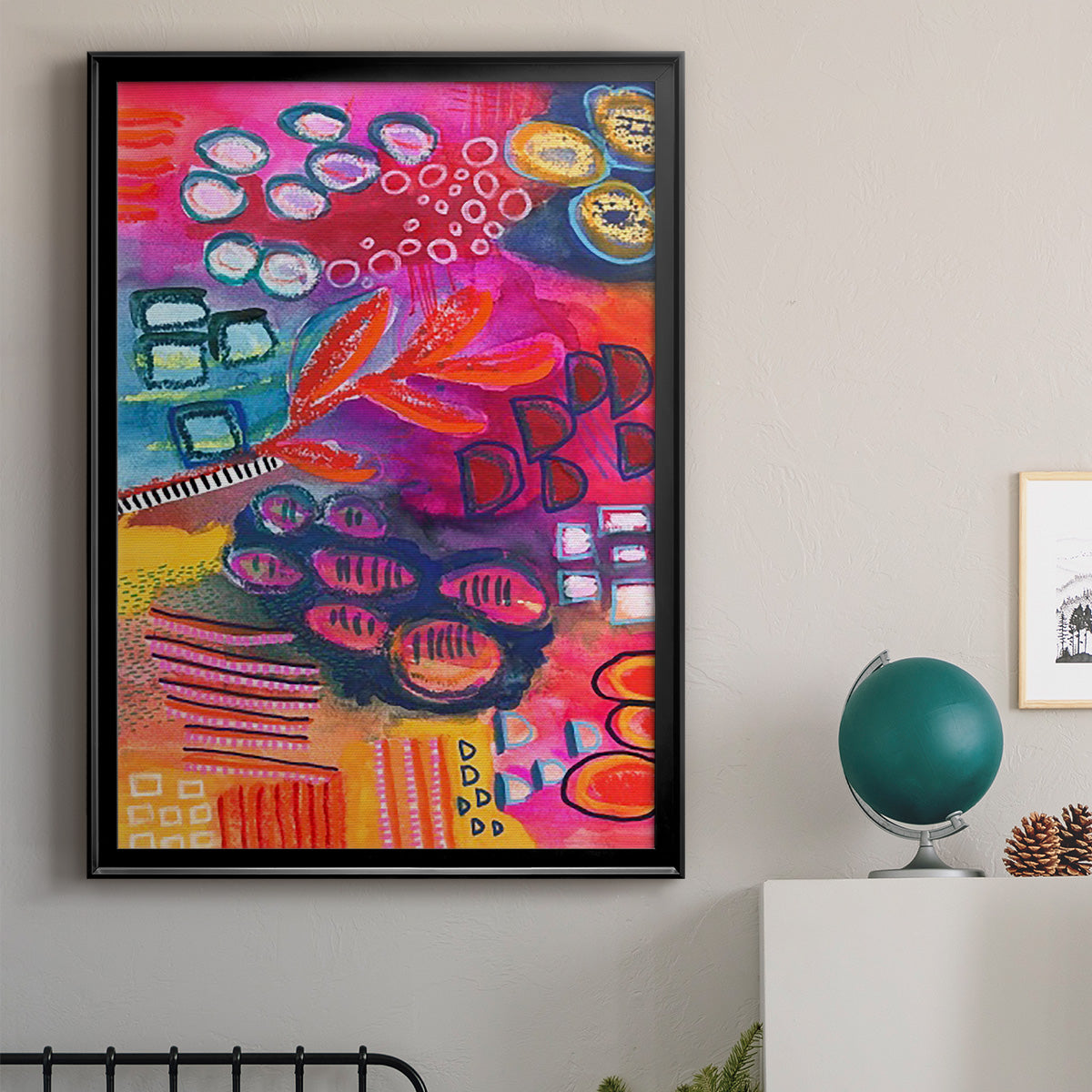 Vivaciously Changing I - Modern Framed Canvas Print