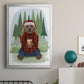 Lumberjack Bear Latte - Modern Framed Canvas Print