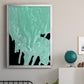 Teal Cascade I - Modern Framed Canvas Print
