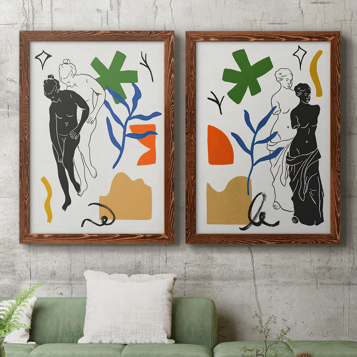 Starry Venus III - Premium Framed Canvas 2 Piece Set - Ready to Hang