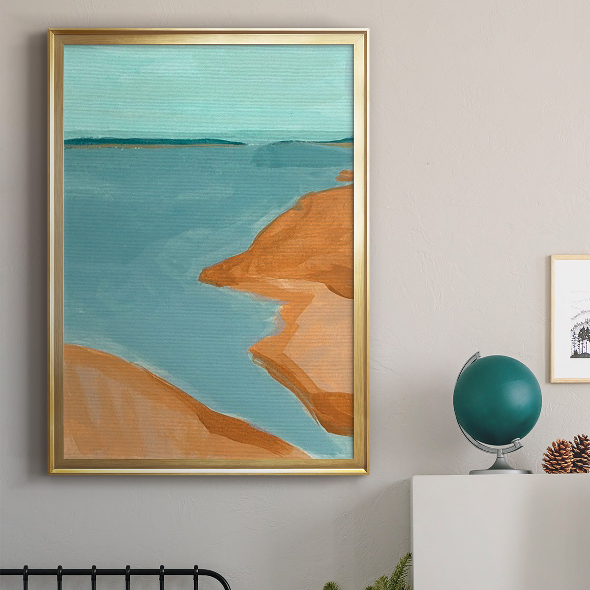 Out on the Sandbar I - Modern Framed Canvas Print