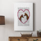 Foxes in Pink Heart - Canvas Art Print