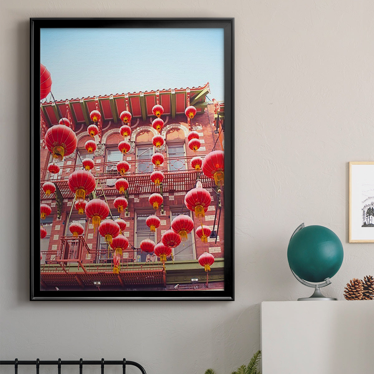 Lovely Lanterns II - Modern Framed Canvas Print