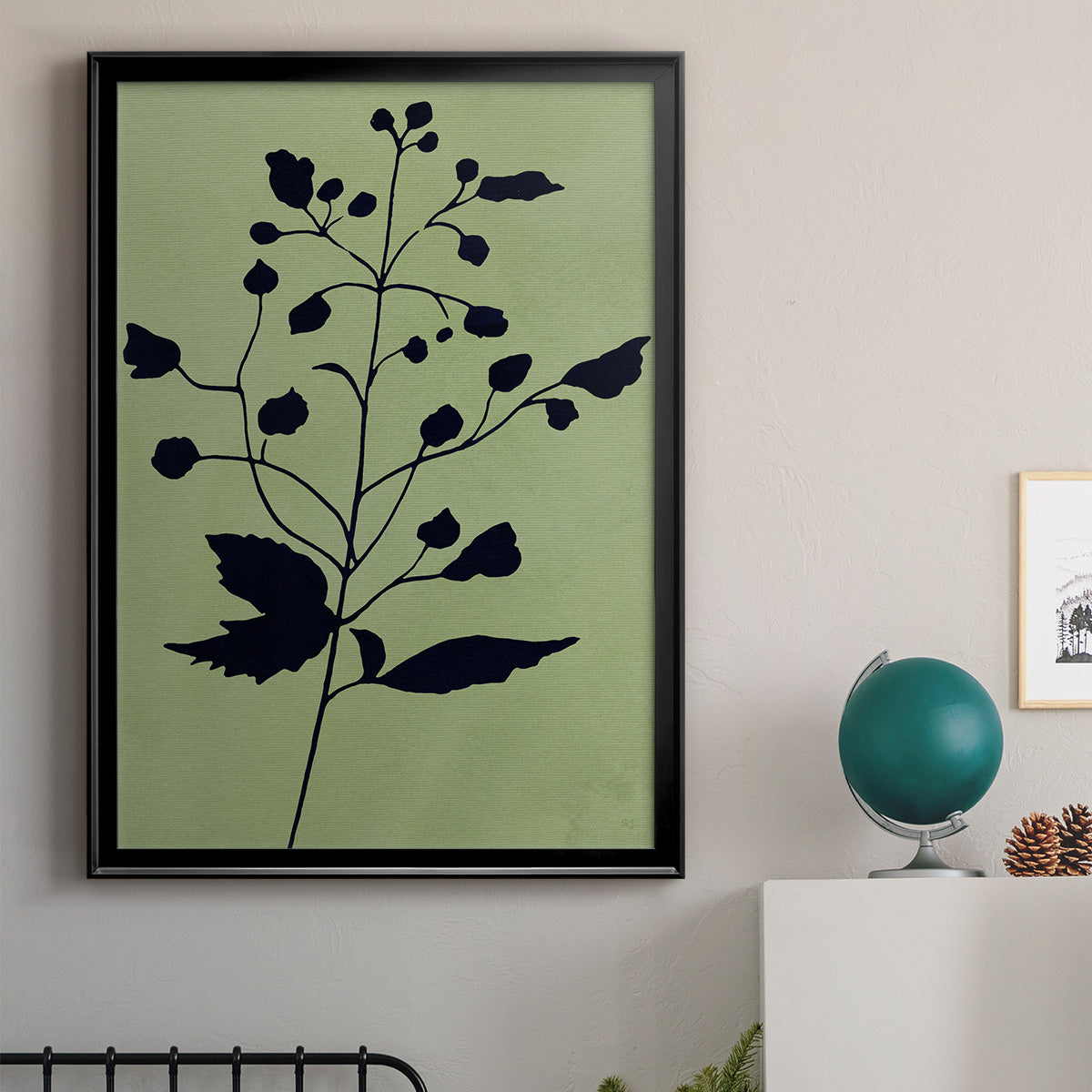 Earthly Botanical II - Modern Framed Canvas Print