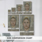 Size comparison chart for canvas art prints, showing multiple size options.