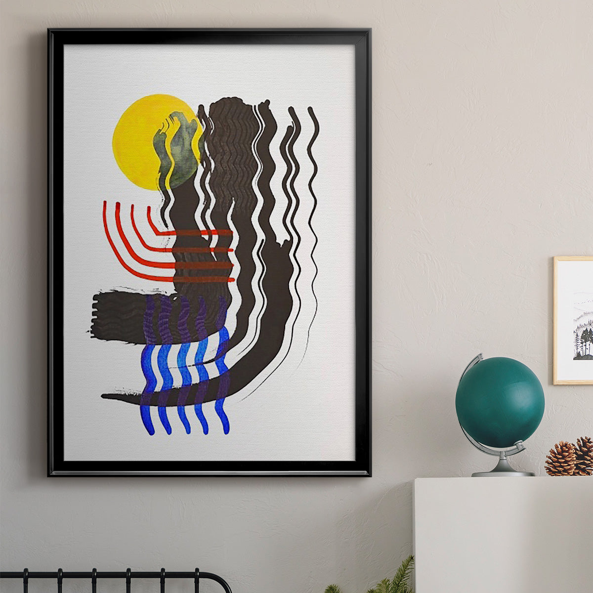 Shifting II - Modern Framed Canvas Print