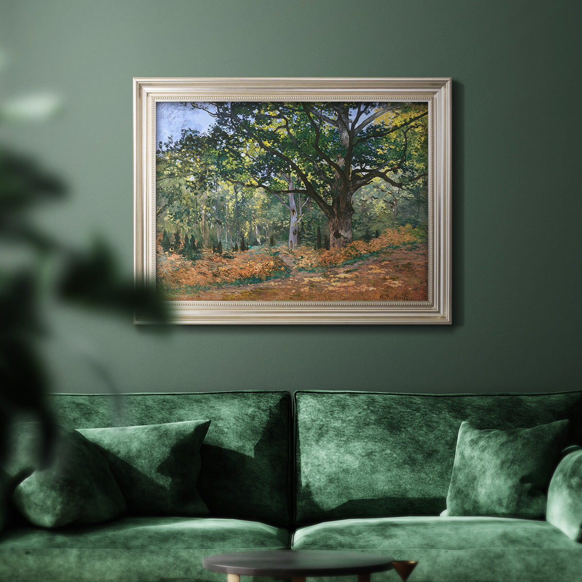 The Bodmer Oak, Fontainebleau Forest - Ornate Framed Canvas Print