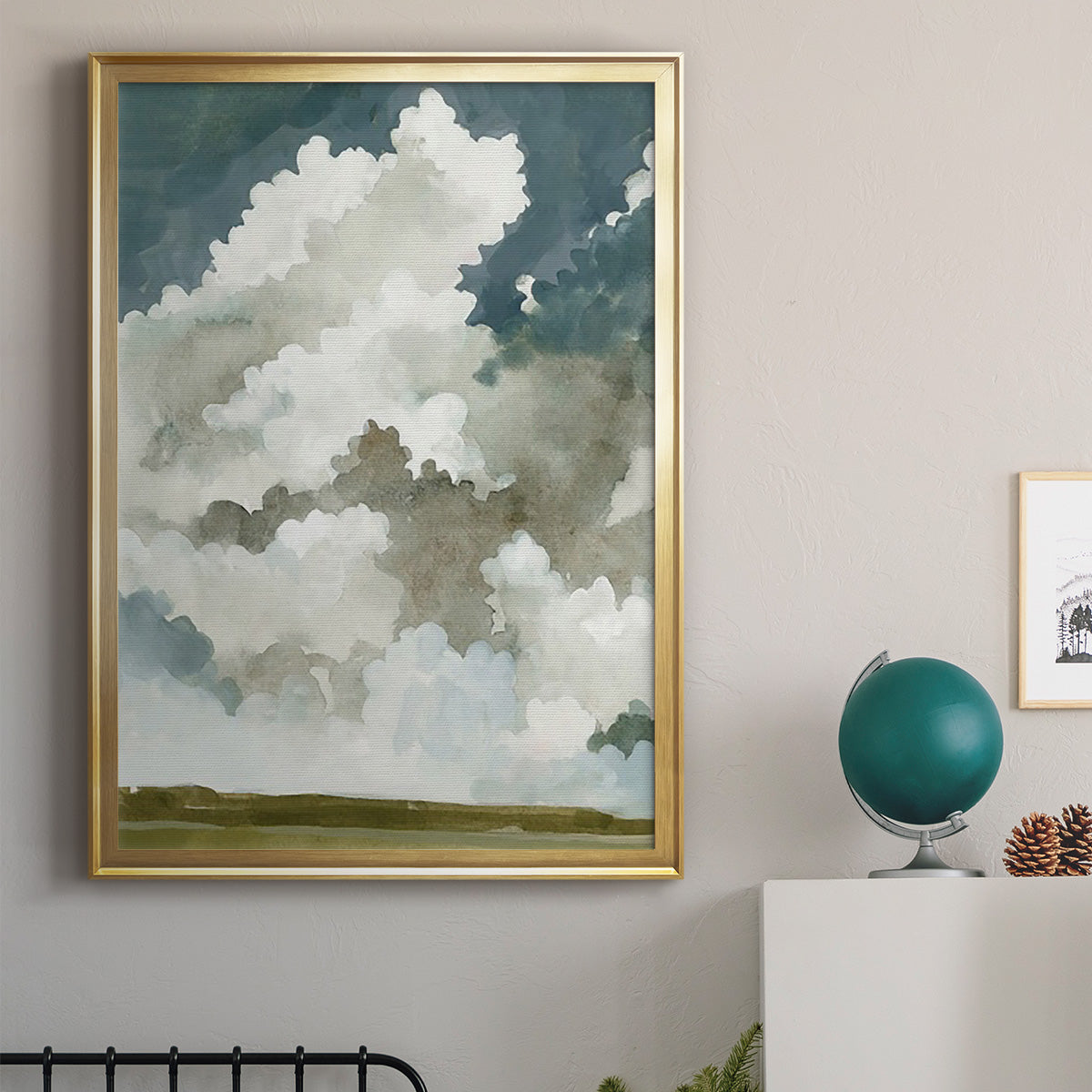 Vast Neutral Sky I - Modern Framed Canvas Print