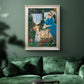 Intimate domestic genre scene by Édouard Manet in an ornate champagne frame displayed in a dark-toned interior setting.
