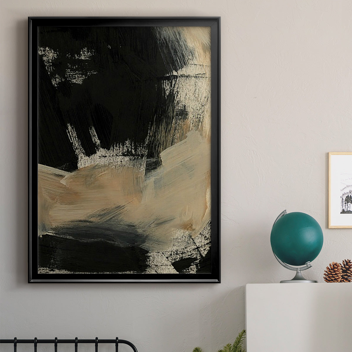 Baked Paintstrokes VI - Modern Framed Canvas Print