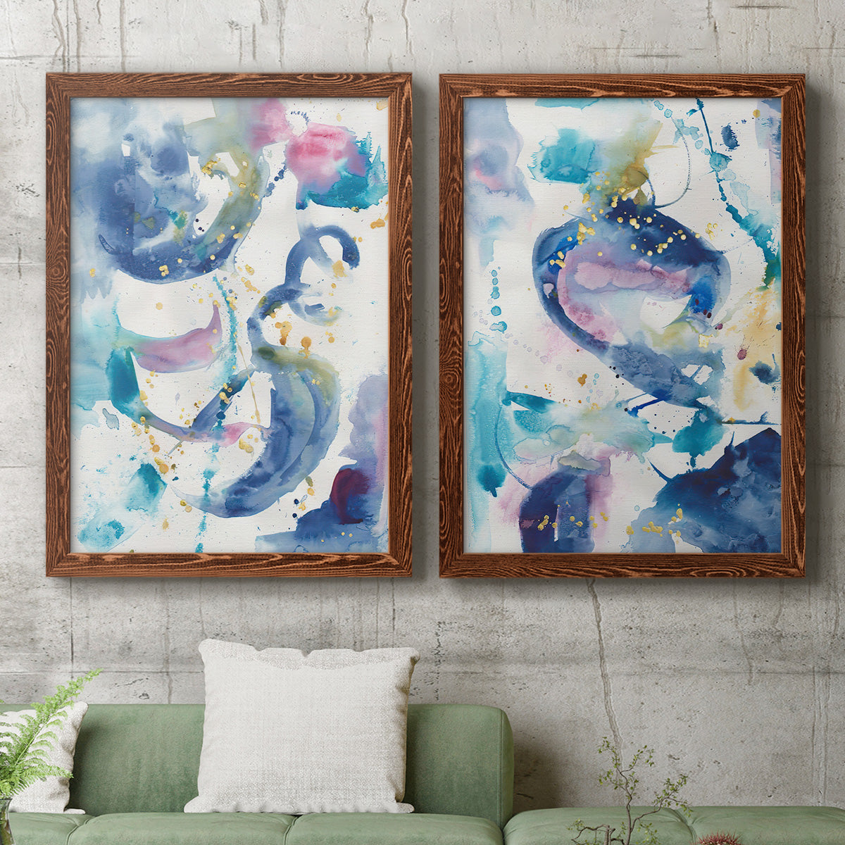 Fiesta I - Premium Framed Canvas 2 Piece Set - Ready to Hang