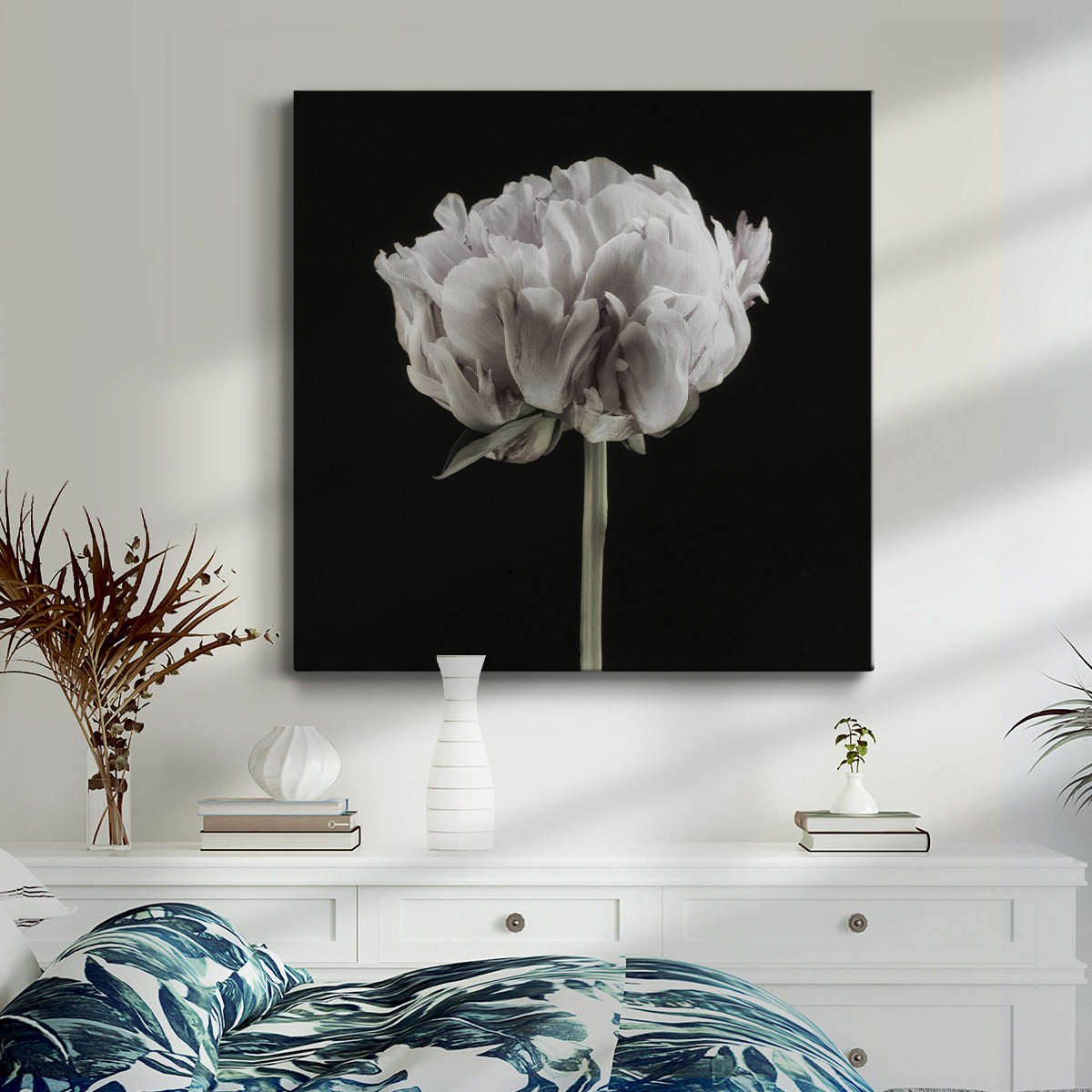 Blush Peony Portrait II -Premium Gallery Wrapped Canvas - Ready to Hang