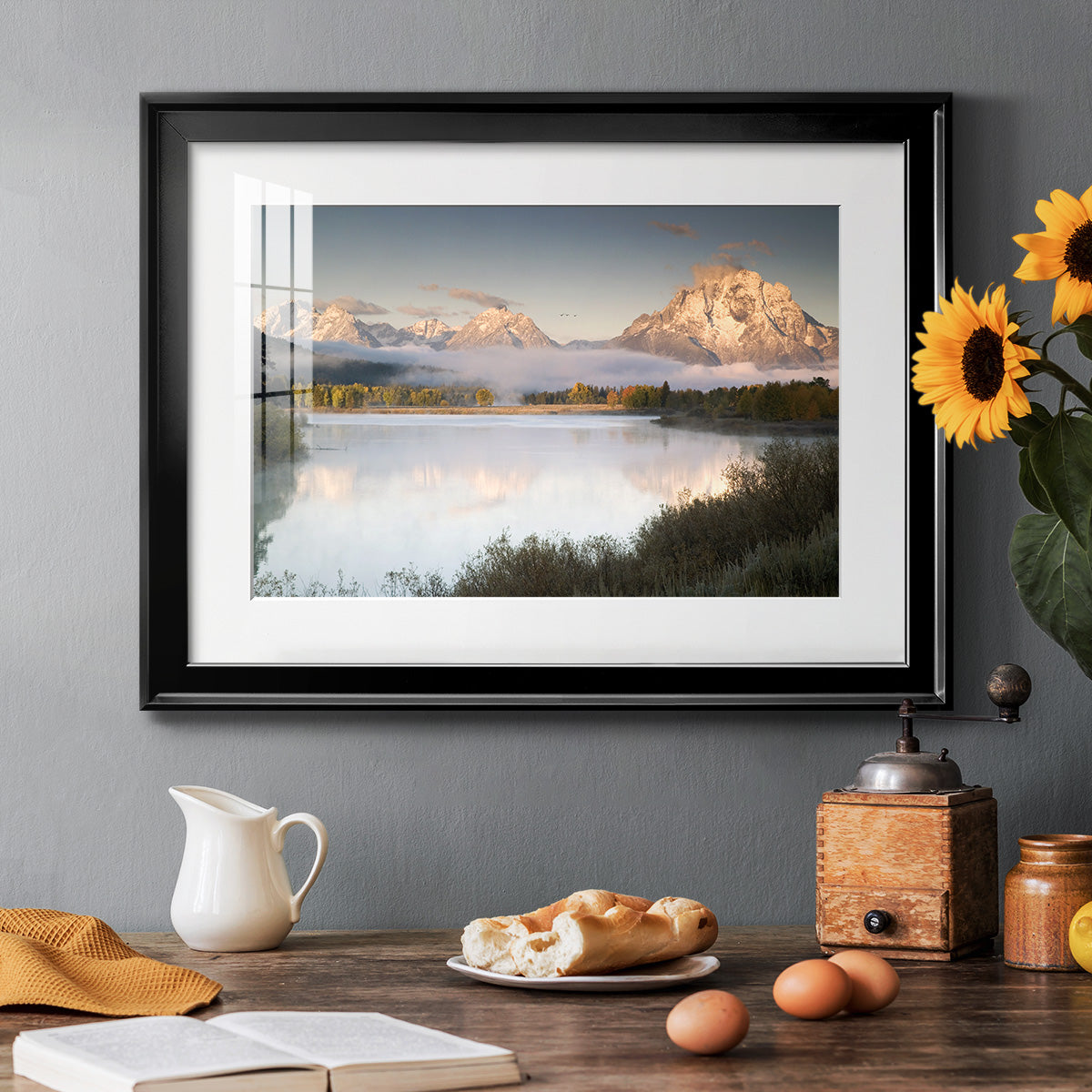 Snake River Fog - Modern Framed Art Print