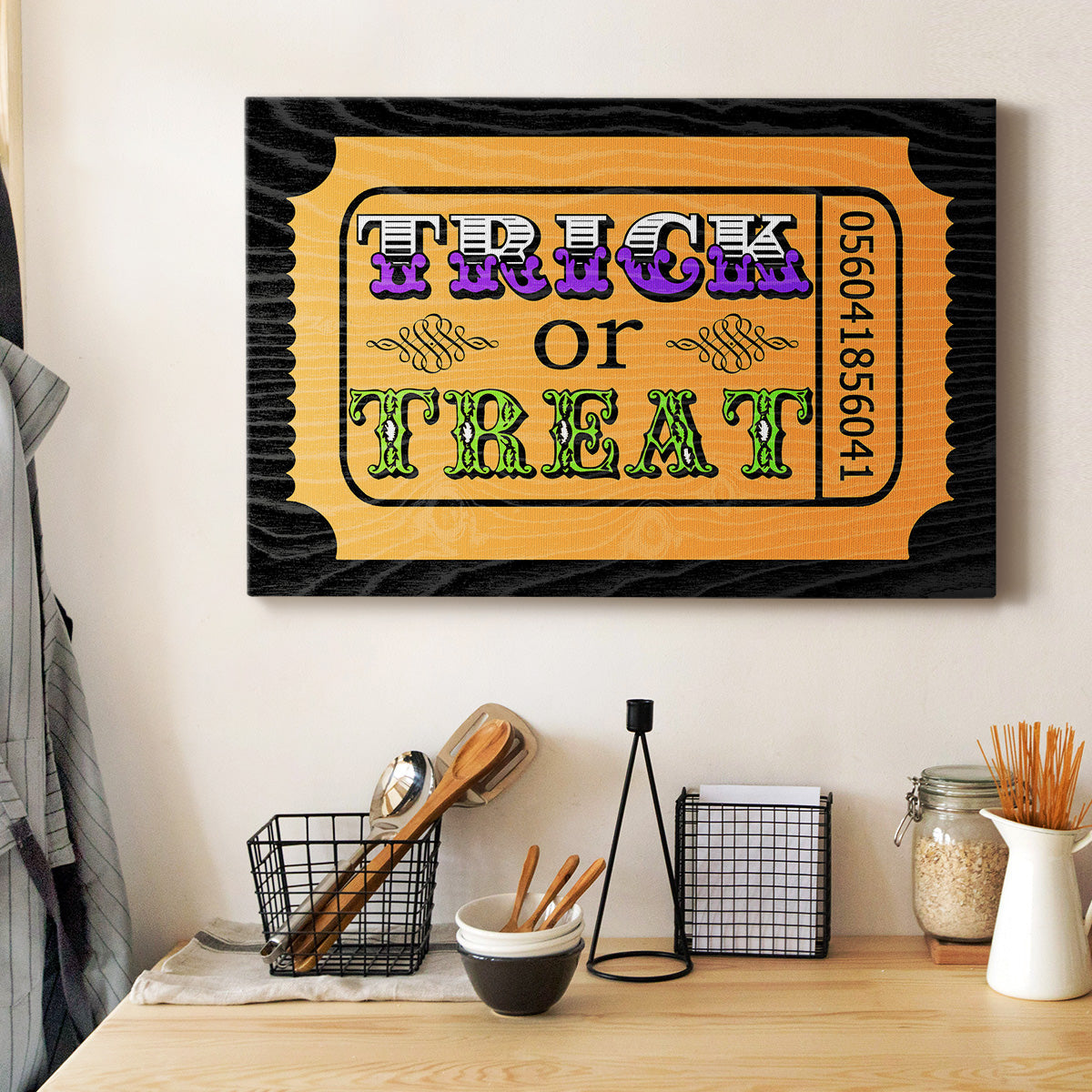 Trick or Treat Ticket - Canvas Art Print