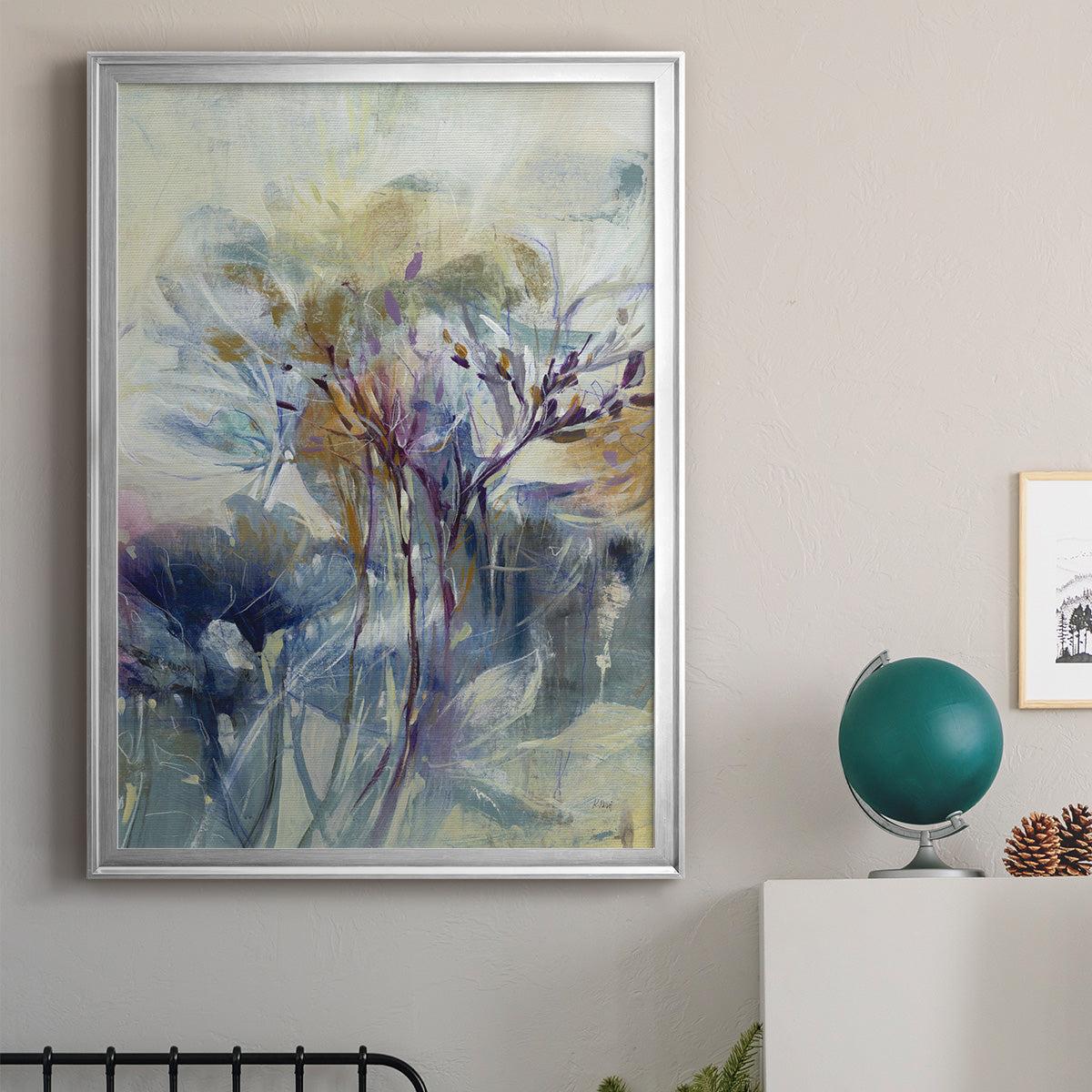 Meadow Saffron II - Modern Framed Canvas Print