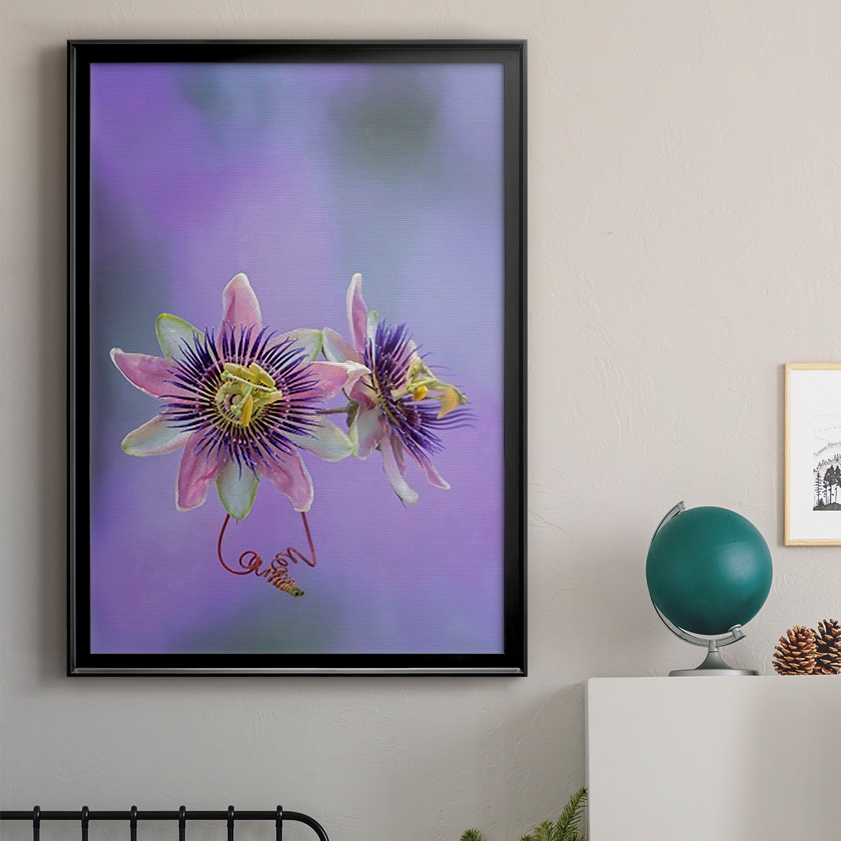 Exotic Flower Burst II - Modern Framed Canvas Print