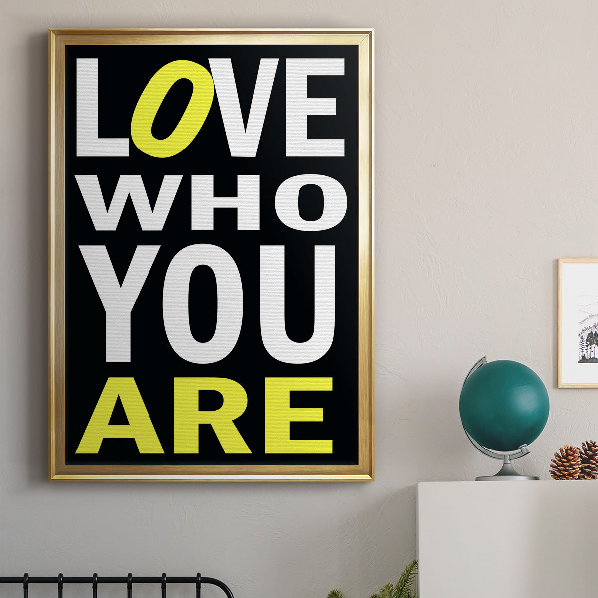 Love Who You Are - Modern Framed Canvas Print