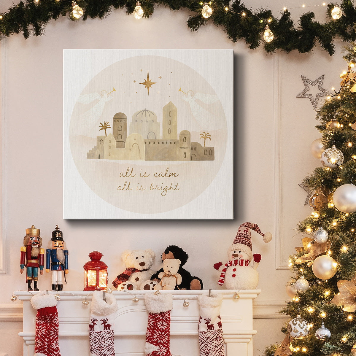 Away in a Manger Collection C-Premium Gallery Wrapped Canvas - Ready to Hang