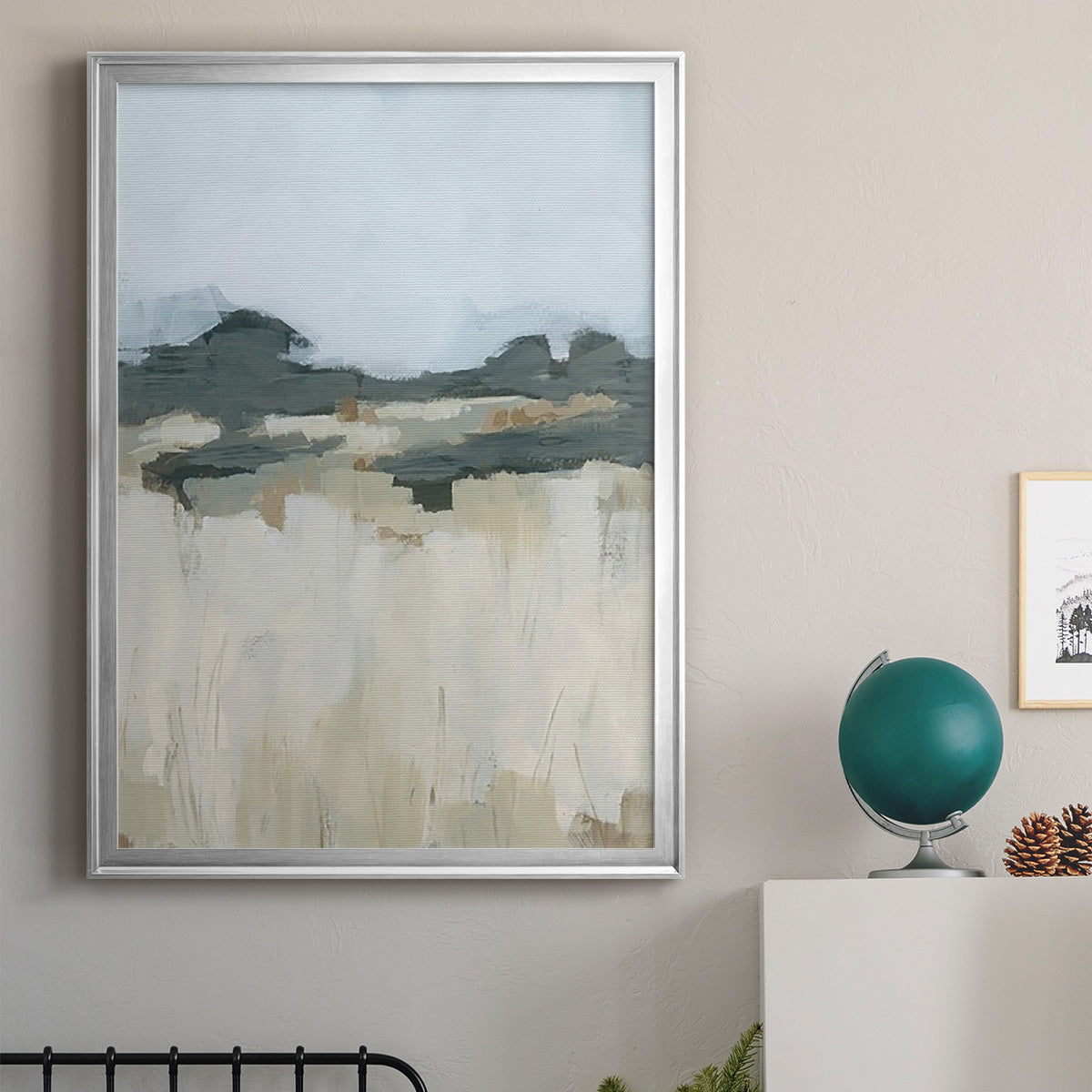 Brushstroke Badlands II - Modern Framed Canvas Print