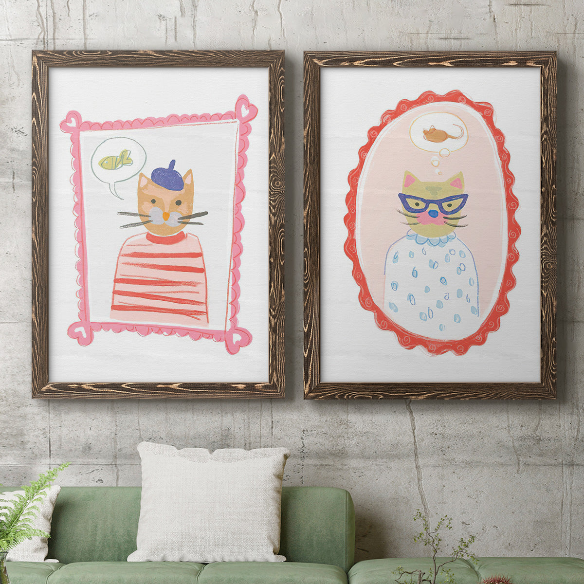 Cameo Characters I - Premium Framed Canvas 2 Piece Set - Ready to Hang