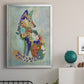 Fantastic Florals Fox, Sitting - Modern Framed Canvas Print