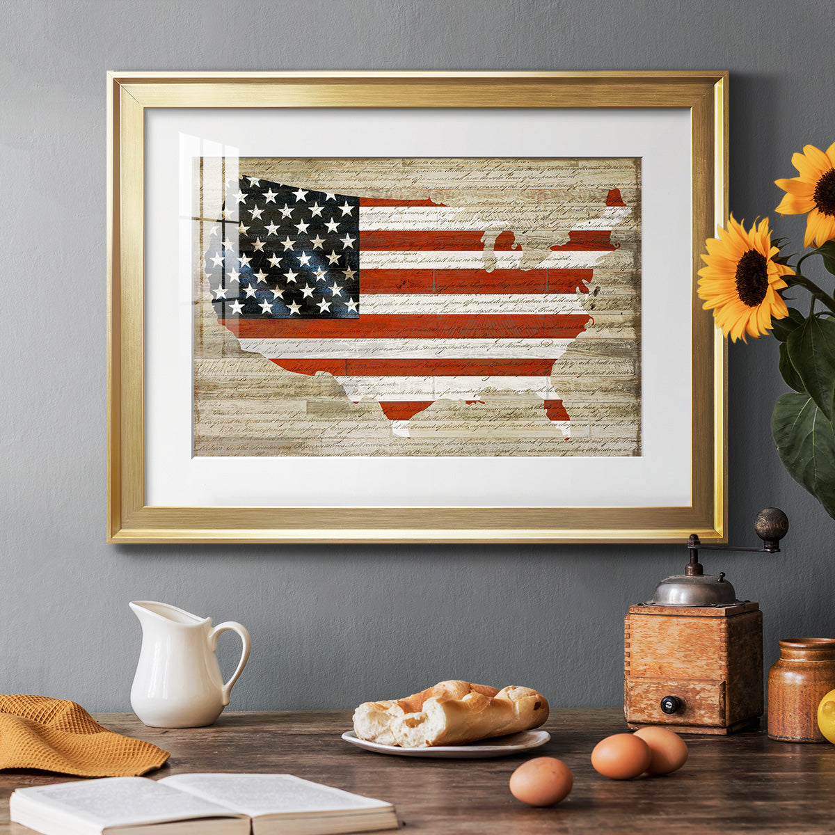 American Flag Premium Framed Print - Ready to Hang