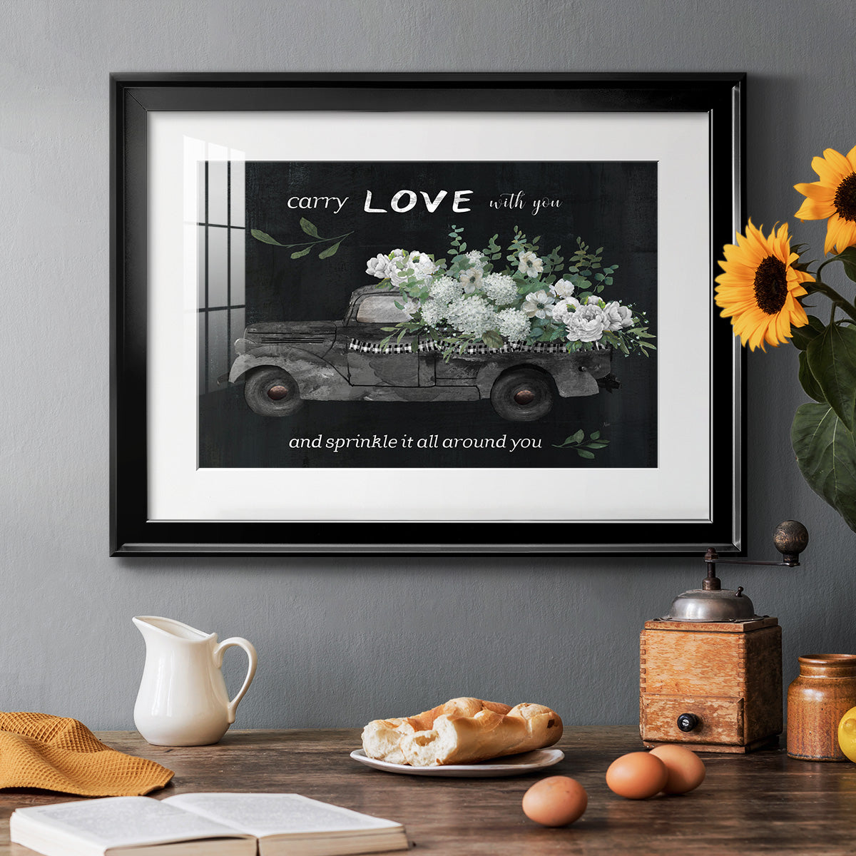 Carry Love - Modern Framed Art Print