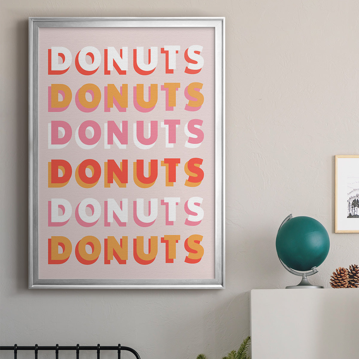 Donuts - Modern Framed Canvas Print