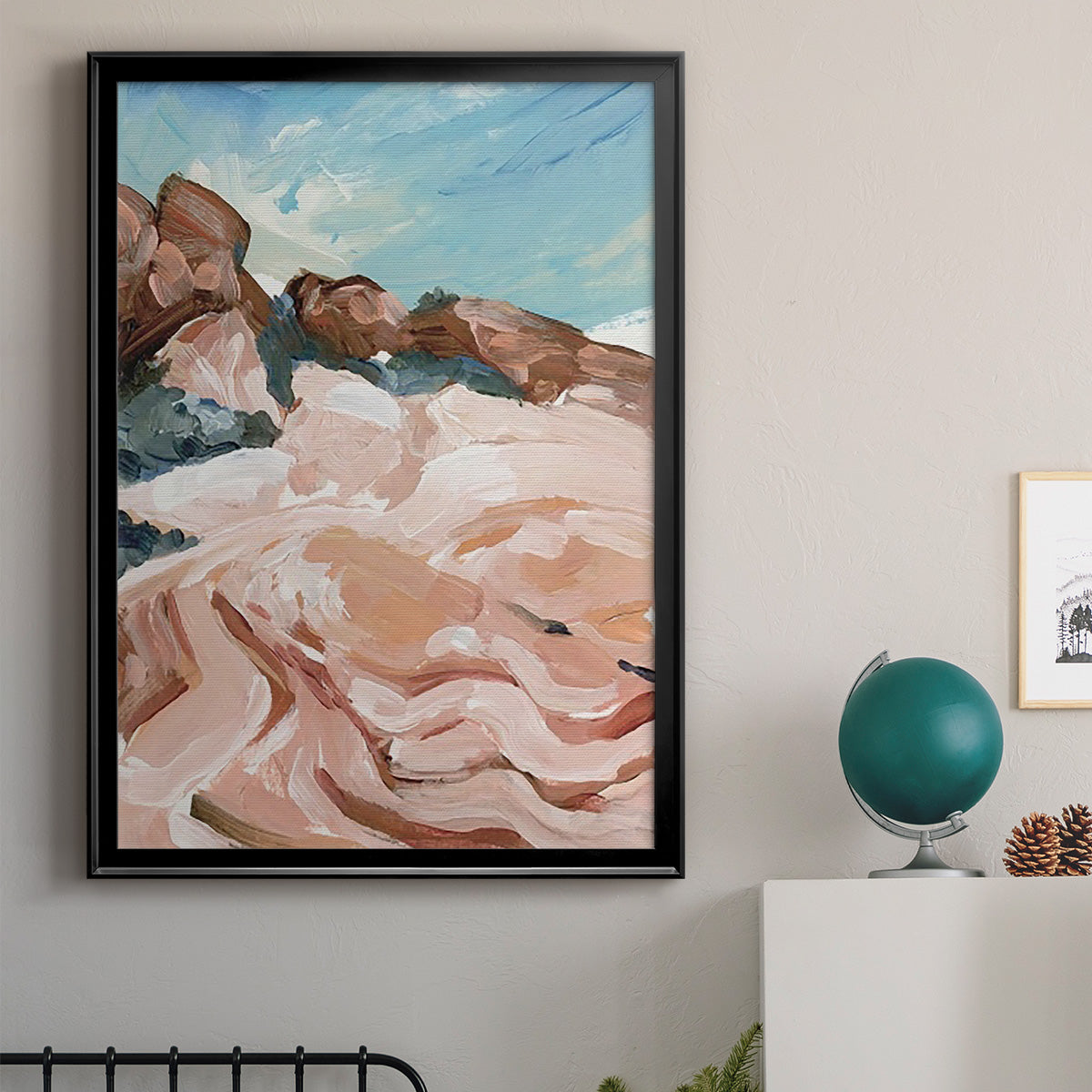 Impasto Plateau I - Modern Framed Canvas Print