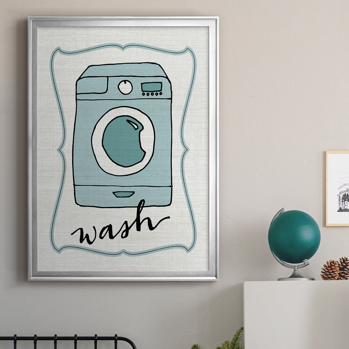 Wash - Modern Framed Canvas Print