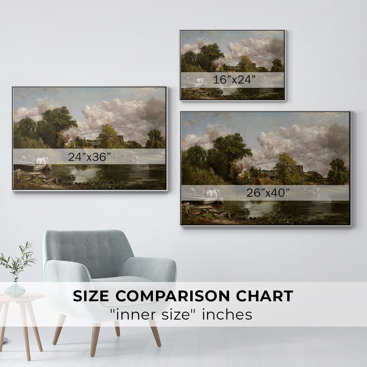 The White Horse, 1819 - Floater Framed Canvas Print