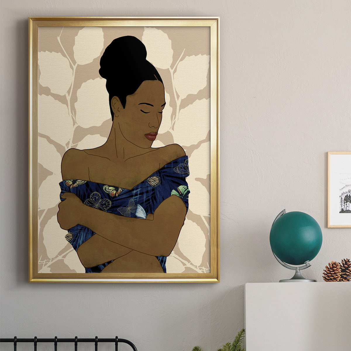 Ethnic Beauty II - Modern Framed Canvas Print