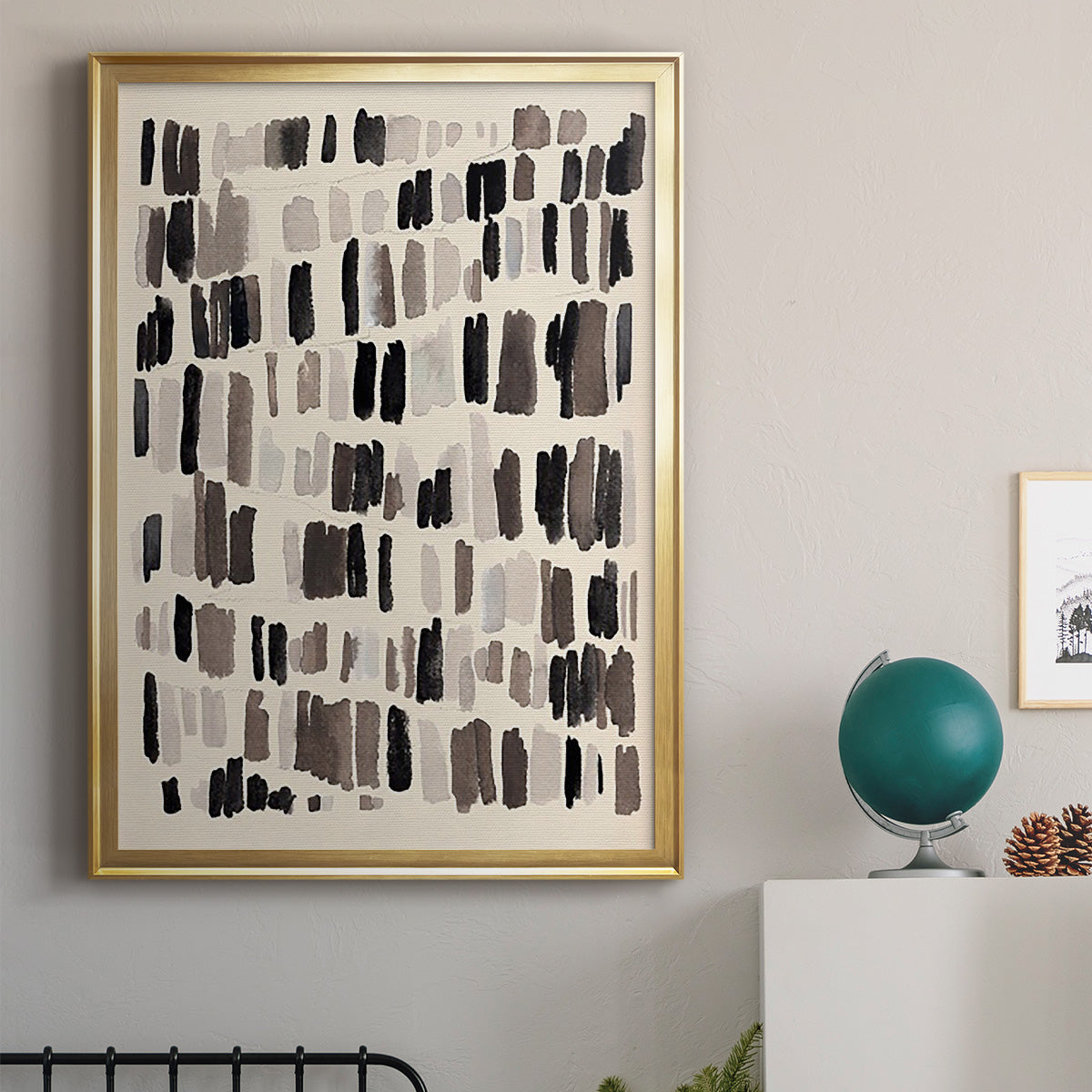 Chalk and Flint I - Modern Framed Canvas Print