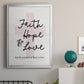 Faith Hope and Love Cross - Modern Framed Canvas Print
