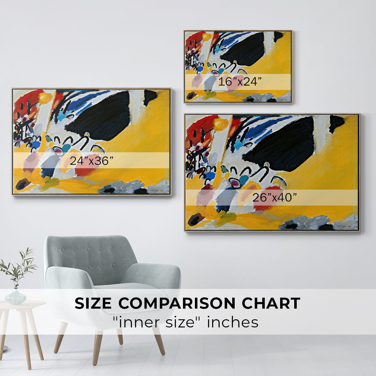Impression III (Concert), 1911 - Floater Framed Canvas Print