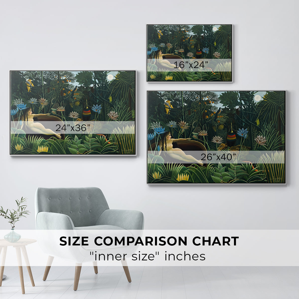 The Dream (Le Rêve), 1910 - Floater Framed Canvas Print
