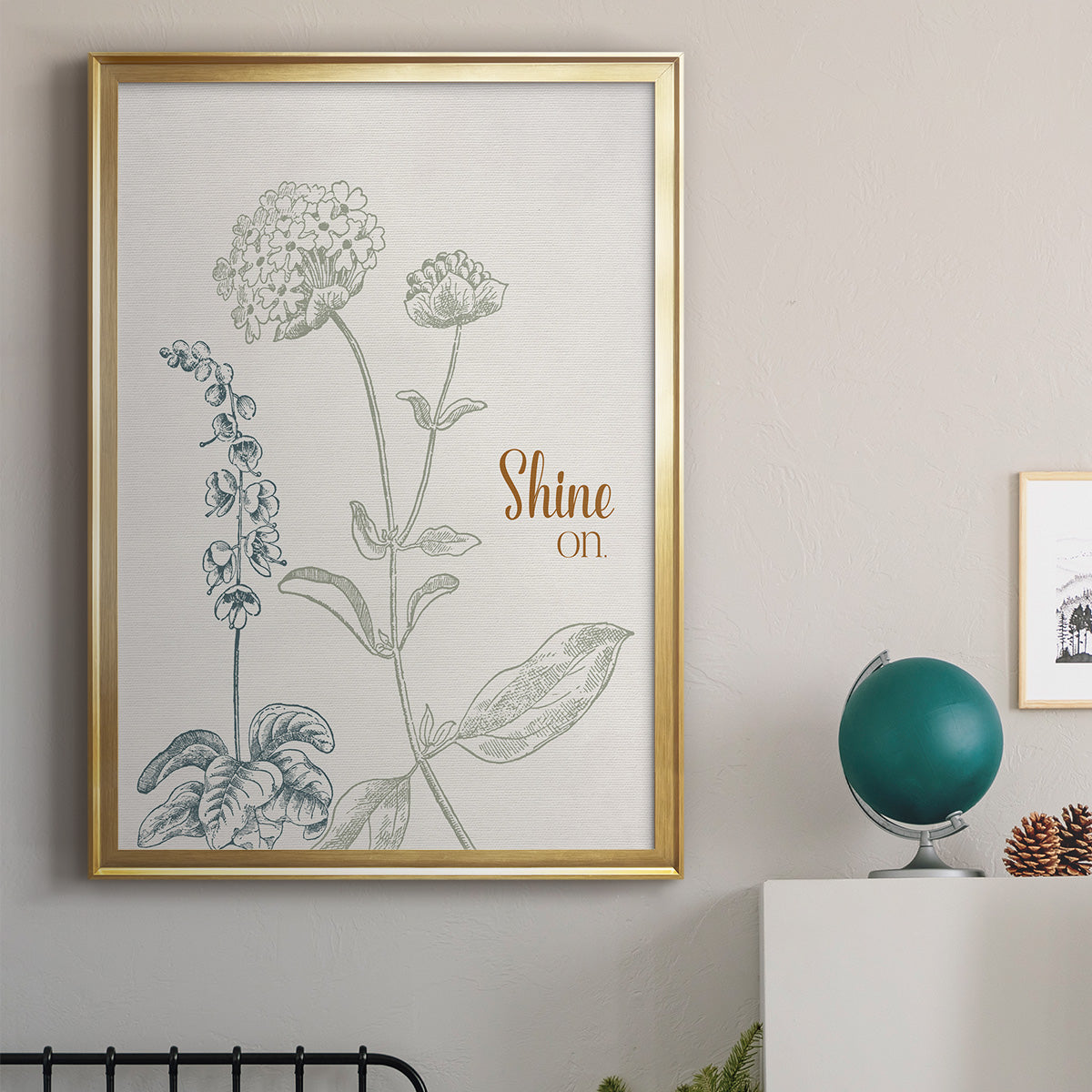 Shine On - Modern Framed Canvas Print