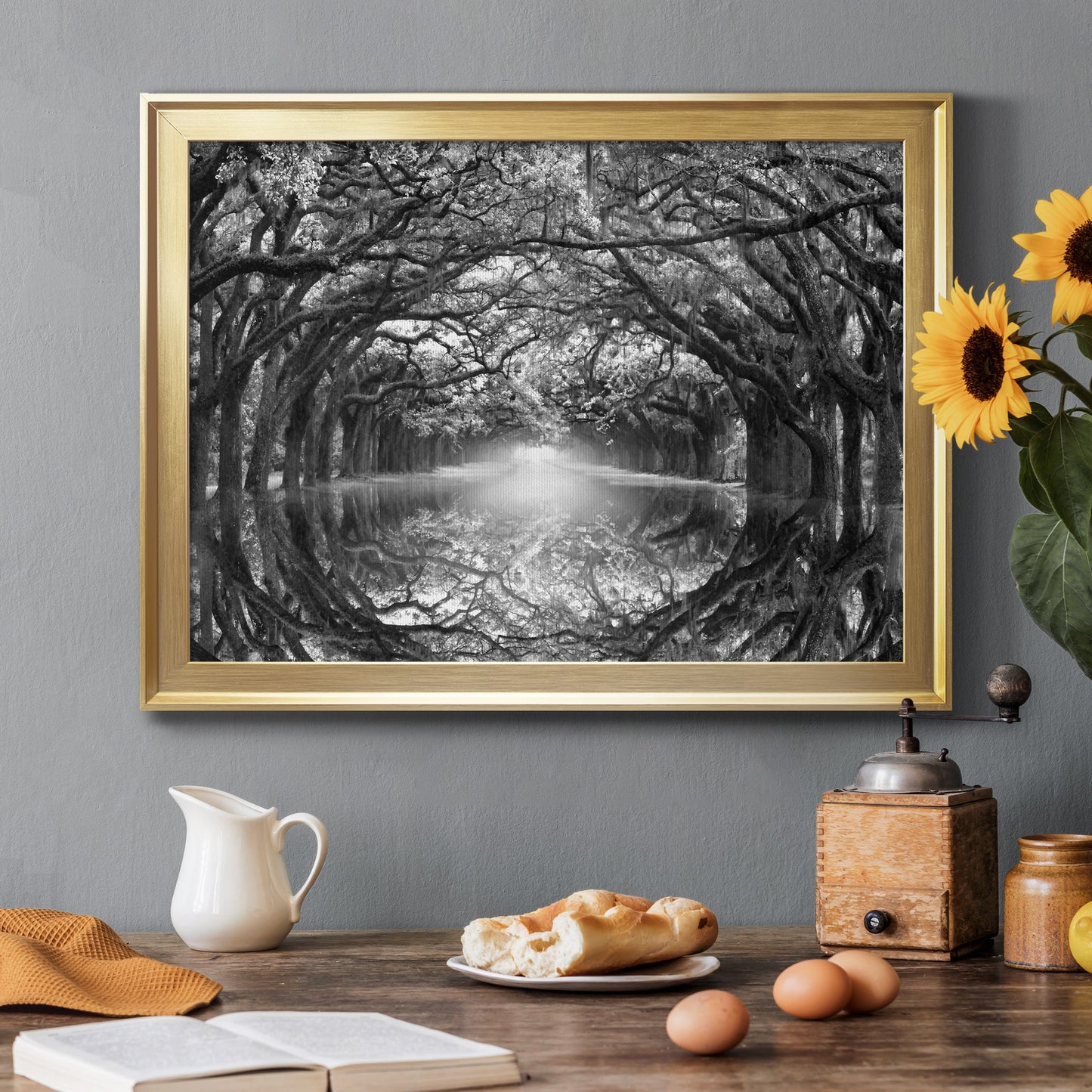 Oak Alley Reflection Premium Classic Framed Canvas - Ready to Hang