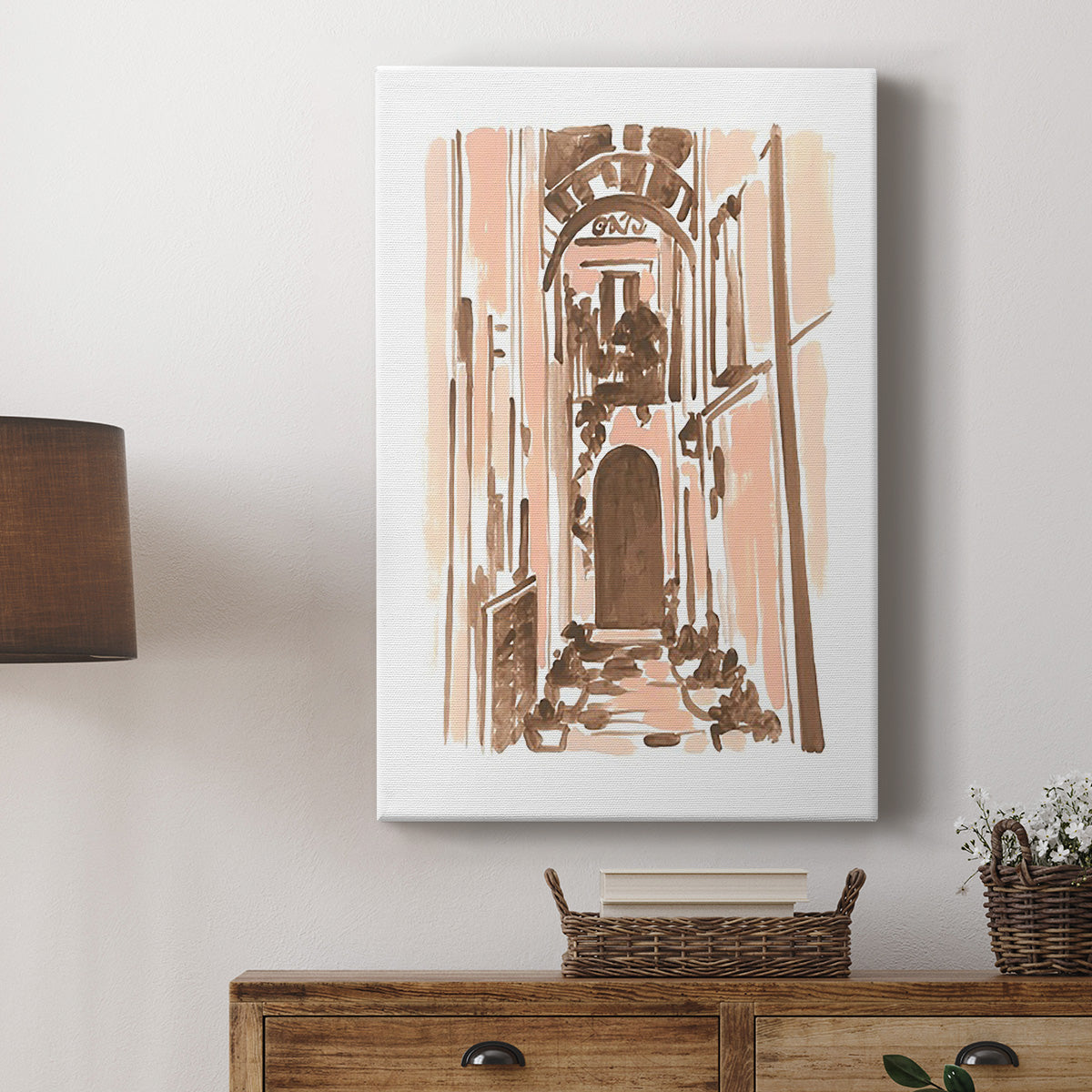 Blush Architecture Study IV Premium Gallery Wrapped Canvas - Ready to Hang