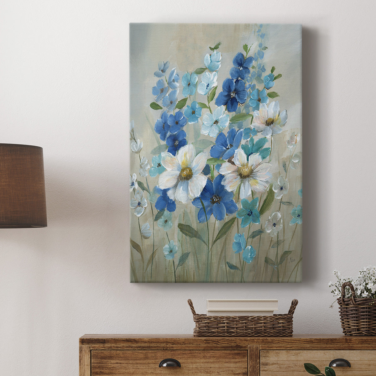 Blue Garden II Premium Gallery Wrapped Canvas - Ready to Hang